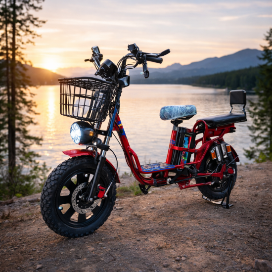 صورة دراجة كهربائية 60 فولت - الحمراء الرياضية